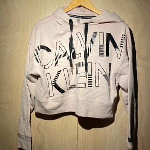 Cropped, light pink sweatshirt CK- tags on!